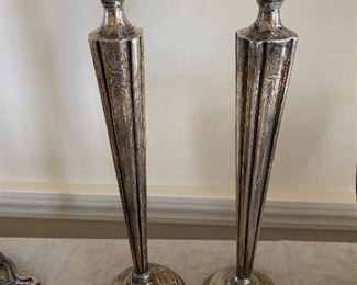 Sterling candlestick holders