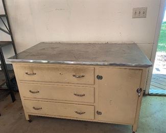 Cool cabinet with stainless steel top