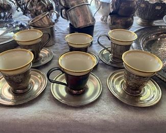 Lenox sterling demitasse cups- set of 6