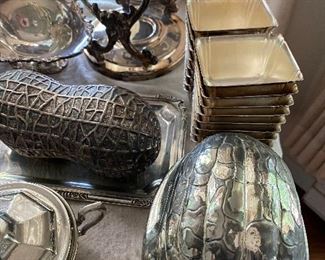 Vintage silver plate nut dishes. Pretty cool!