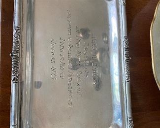 Mexican silver tray - Ford Motor Co.