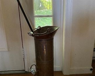 Antique copper coal scuttle