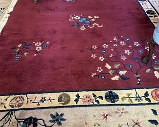 Stunning Antique Chinese Art Deco wool rug