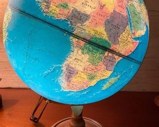 Vintage lighted globe