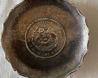 Silver Hu-Peh coin dish