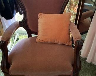 Antique mahogany parlor chair