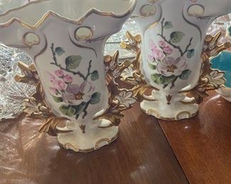 Pair of vintage Vista Alegre vases from Portugal 1930’s