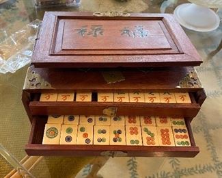 Antique Mahjong set