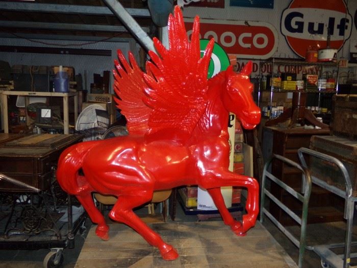 Life size metal Flying Horse Signage in perfect shape!