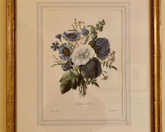 $325 P. Oudart "Mars-Avril" restrike framed and matted 25"Hx20.5"W