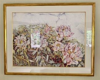 $1250 Patricia Tobacco Forrester (1940-2011). Original watercolor. Signed.  39"H x 49.25"W