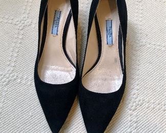  $90 Prada black suede shoes (Size 38)