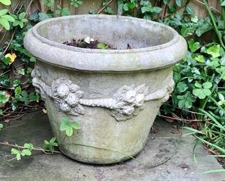 $75 Cement planter 11.5"H, 14.5"D