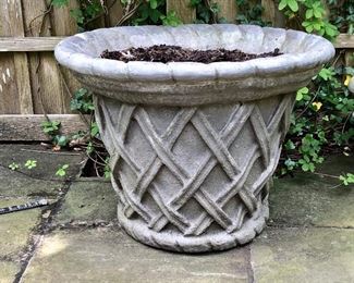 $125 Pair of Planters (not concrete) 17"H, 22.5"D