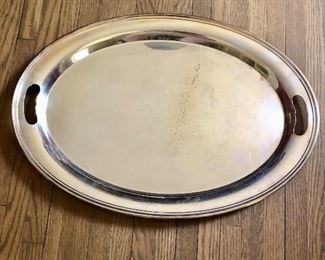 $75 Gorham oval  electroplated silver tray 22.25"W x 16"D