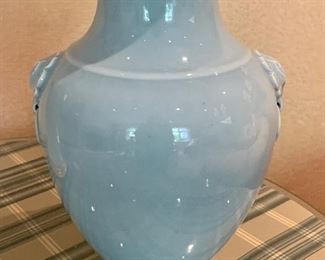 $300 Decorative blue urn 15.75"H