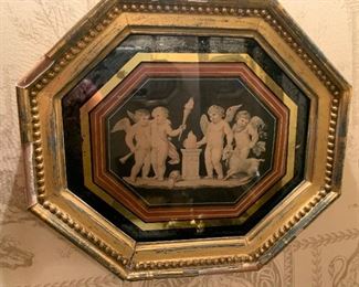 $395 PAIR of Late 18th Century stippled engravings, heightened with gouache.  Picture 2 of 2 (8.75"H x 10"W)