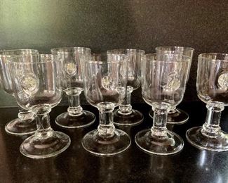 $400. Set of 8 Astier de Villatte "Alexandre" Wine glasses.