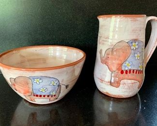 $30 Hand painted cup and bowl