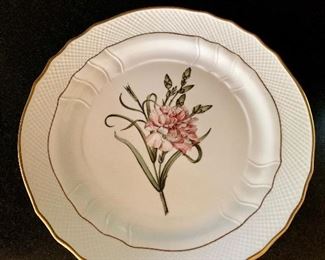$300 each Anna Weatherley "Old Master" Carnation Dinner plate.  Approx 10.25" diameter.  2 available.