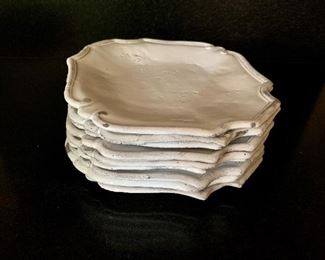 $350 Astier de Villatte 7.5" bread plate.  Set of 10.