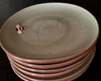 $25 Pottery Barn "Bee" luncheon plates.  Set of 6 