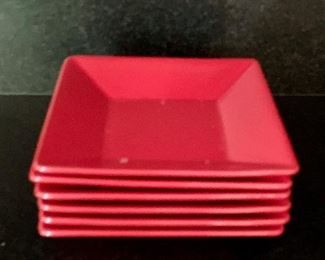 $48 Waechtersbach (Germany) square appetizer plates. Approx 7". 6 available.