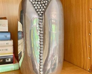 Detail:  Modernist pewter vase