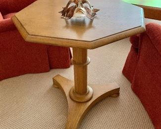 $295 Vintage octagonal top pedestal table 