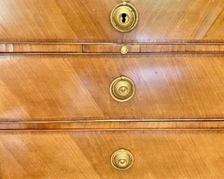 Detail:  Swedish satinwood chest