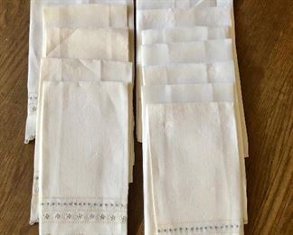 $60 12 embroidered table napkins