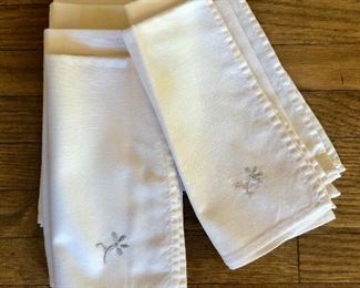 $20 Set of 8 embroidered table napkins