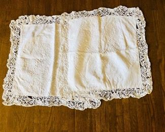 $50 Set of 2 square pillow covers with lace trim  