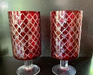 $40 Red footed cut to clear hurricanes.  Set of 2. 10"H x 4.75"D