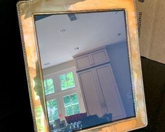 $50  Sheffield Plate picture frame. Frame 14"H x 10.5"W