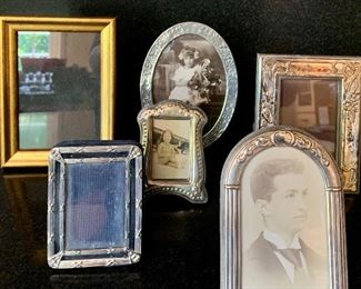 Lot of 6 Silver-plate photo frames
