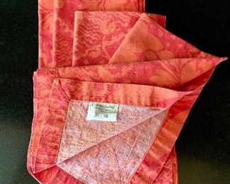 $12 Crate & Barrel cotton dinner napkins - red & orange