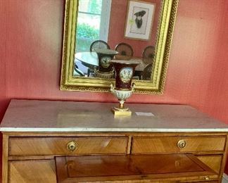 Detail: Swedish satinwood chest