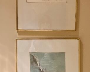 $125 each. Two original  framed artworks signed Frances W Brown.