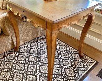 $695 Antique pine french country single drawer side table 26Wx31Dx30.5H. Lamp not for sale.