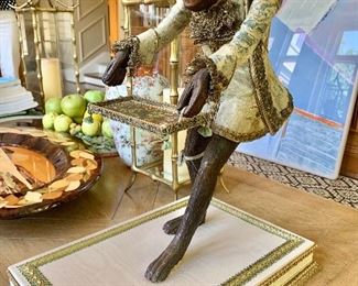 $4,900 FIRM  Monkey originates from office of Antony Childs. Monkey figural statue on a base, possibly victorian.