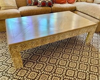 $695 Minton-Spidell Boho Chic coffee table 60Lx34.25Wx18H