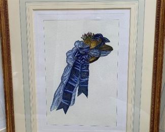 Detail: Hand colored prints of ladies bonnets