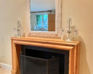 Lower level fireplace view