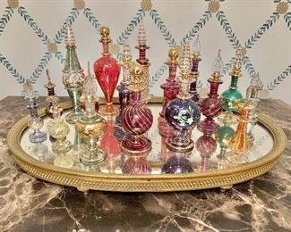Additional view: Vintage perfume bottle collection. TRAY SOLD SEPARATELY.