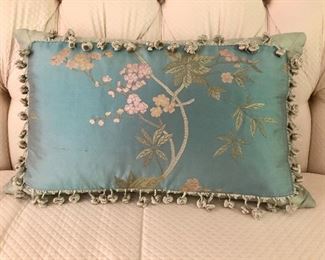 $95 Silk pillow 24"W x 16"H