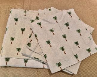 Palm Tree placemats and napkins