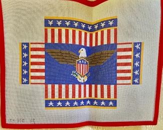$45 "E Pluribus Unum" unworked needlepoint canvas
