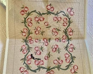 $55 Unworked floral needlepoint canvas