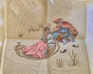 $65 Unworked monkey motif needlepoint canvas
